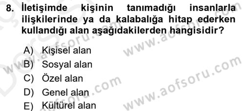 Satış Teknikleri Dersi 2017 - 2018 Yılı 3 Ders Sınav Soruları 8. Soru