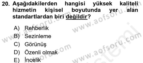 Satış Teknikleri Dersi 2017 - 2018 Yılı (Final) Dönem Sonu Sınav Soruları 20. Soru