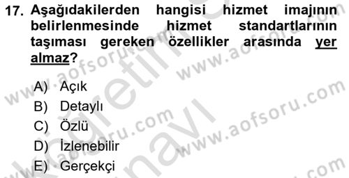 Satış Teknikleri Dersi 2018 - 2019 Yılı 3 Ders Sınav Soruları 17. Soru