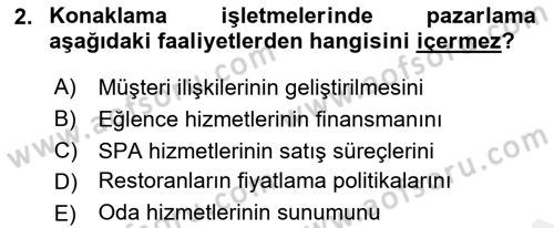 Satış Teknikleri Dersi 2018 - 2019 Yılı (Vize) Ara Sınav Soruları 2. Soru