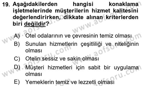 Satış Teknikleri Dersi 2020 - 2021 Yılı Yaz Okulu Sınav Soruları 19. Soru