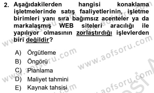 Satış Teknikleri Dersi 2021 - 2022 Yılı (Vize) Ara Sınav Soruları 2. Soru