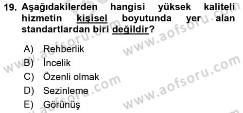 Satış Teknikleri Dersi 2021 - 2022 Yılı (Final) Dönem Sonu Sınav Soruları 19. Soru