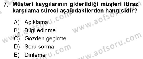 Satış Teknikleri Dersi 2021 - 2022 Yılı (Final) Dönem Sonu Sınav Soruları 7. Soru