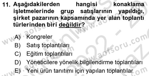 Satış Teknikleri Dersi 2022 - 2023 Yılı Yaz Okulu Sınav Soruları 11. Soru