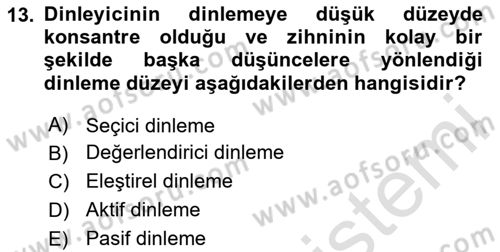 Satış Teknikleri Dersi 2023 - 2024 Yılı (Vize) Ara Sınav Soruları 13. Soru