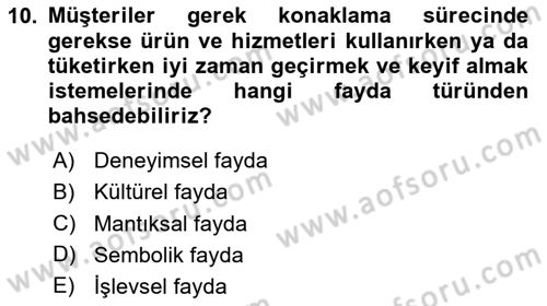 Satış Teknikleri Dersi 2024 - 2025 Yılı (Vize) Ara Sınav Soruları 10. Soru
