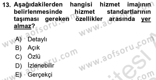 Satış Teknikleri Dersi 2024 - 2025 Yılı (Final) Dönem Sonu Sınav Soruları 13. Soru