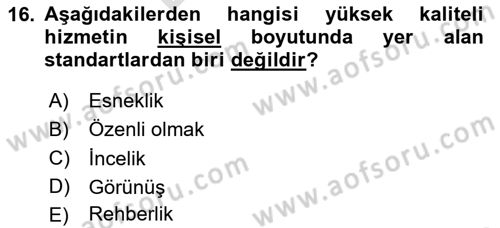 Satış Teknikleri Dersi 2024 - 2025 Yılı (Final) Dönem Sonu Sınav Soruları 16. Soru