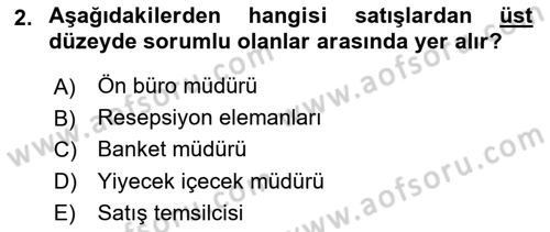 Satış Teknikleri Dersi 2024 - 2025 Yılı (Final) Dönem Sonu Sınav Soruları 2. Soru