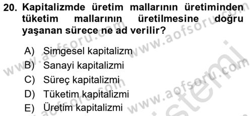 Tanıtım Ve Pazarlama Dersi 2017 - 2018 Yılı (Vize) Ara Sınav Soruları 20. Soru