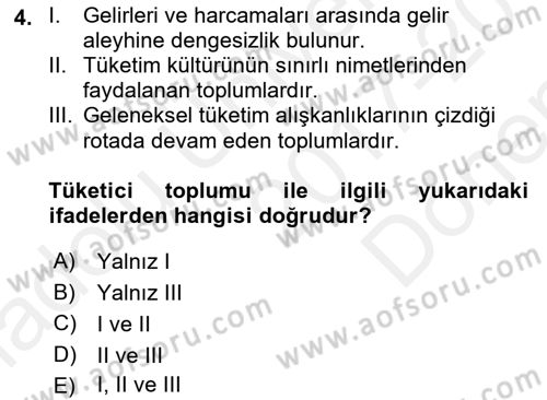 Tanıtım Ve Pazarlama Dersi 2017 - 2018 Yılı (Final) Dönem Sonu Sınav Soruları 4. Soru