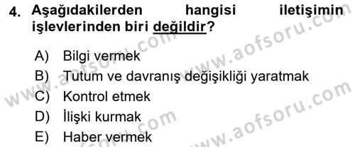 Tanıtım Ve Pazarlama Dersi 2018 - 2019 Yılı Yaz Okulu Sınav Soruları 4. Soru