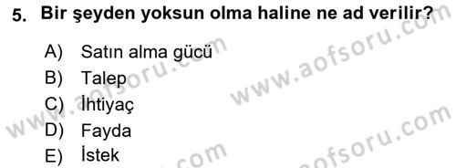 Tanıtım Ve Pazarlama Dersi 2019 - 2020 Yılı (Vize) Ara Sınav Soruları 5. Soru