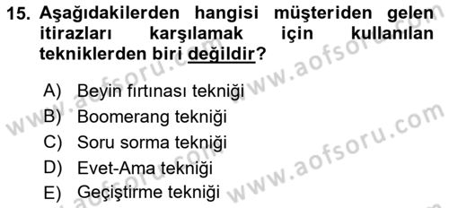 Tanıtım Ve Pazarlama Dersi 2019 - 2020 Yılı (Final) Dönem Sonu Sınav Soruları 15. Soru