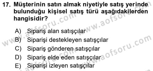 Tanıtım Ve Pazarlama Dersi 2019 - 2020 Yılı Yaz Okulu Sınav Soruları 17. Soru