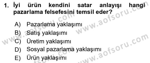 Tanıtım Ve Pazarlama Dersi 2020 - 2021 Yılı Yaz Okulu Sınav Soruları 1. Soru