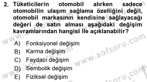 Tanıtım Ve Pazarlama Dersi 2021 - 2022 Yılı Yaz Okulu Sınav Soruları 2. Soru