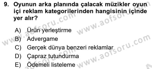 Tanıtım Ve Pazarlama Dersi 2021 - 2022 Yılı Yaz Okulu Sınav Soruları 9. Soru