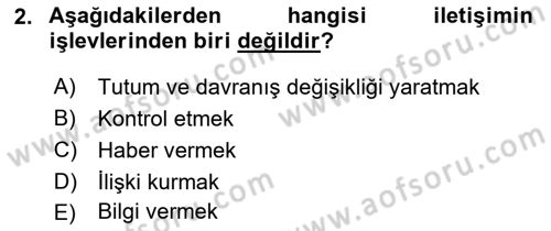 Tanıtım Ve Pazarlama Dersi 2022 - 2023 Yılı (Final) Dönem Sonu Sınav Soruları 2. Soru