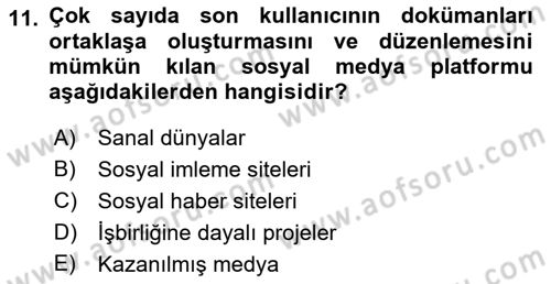 Tanıtım Ve Pazarlama Dersi 2022 - 2023 Yılı Yaz Okulu Sınav Soruları 11. Soru