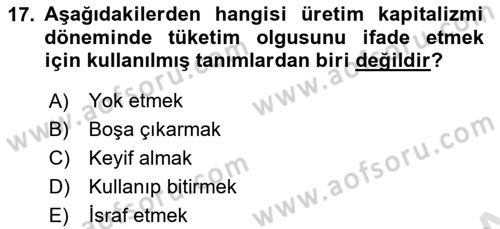 Tanıtım Ve Pazarlama Dersi Ara Sınavı Deneme Sınav Soruları 17. Soru