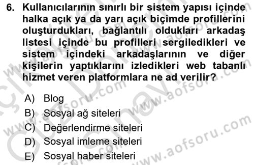 Tanıtım Ve Pazarlama Dersi 2023 - 2024 Yılı (Final) Dönem Sonu Sınav Soruları 6. Soru
