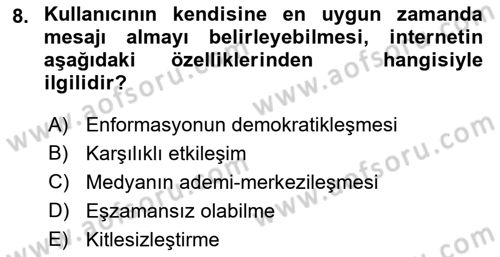 Tanıtım Ve Pazarlama Dersi 2023 - 2024 Yılı (Final) Dönem Sonu Sınav Soruları 8. Soru