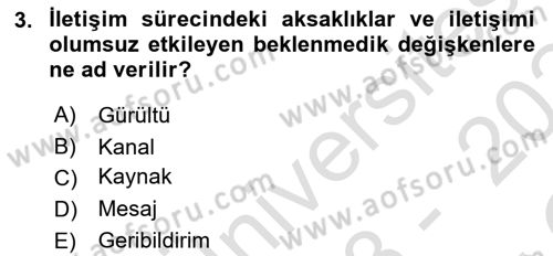 Tanıtım Ve Pazarlama Dersi 2023 - 2024 Yılı Yaz Okulu Sınav Soruları 3. Soru