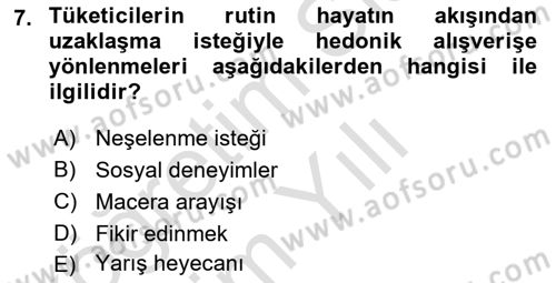 Tanıtım Ve Pazarlama Dersi 2023 - 2024 Yılı Yaz Okulu Sınav Soruları 7. Soru