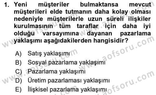 Tanıtım Ve Pazarlama Dersi 2024 - 2025 Yılı (Vize) Ara Sınav Soruları 1. Soru