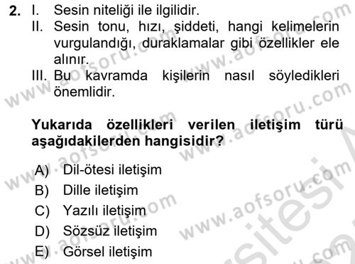 Tanıtım Ve Pazarlama Dersi 2024 - 2025 Yılı (Final) Dönem Sonu Sınav Soruları 2. Soru