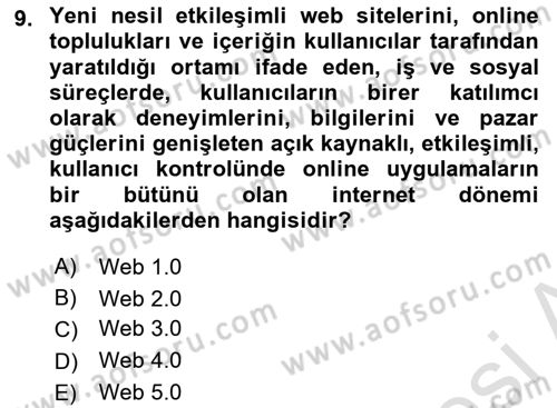Tanıtım Ve Pazarlama Dersi 2024 - 2025 Yılı Yaz Okulu Sınav Soruları 9. Soru