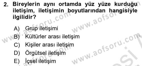 Tanıtım Ve Pazarlama Dersi 2025 - 2026 Yılı (Final) Dönem Sonu Sınav Soruları 2. Soru