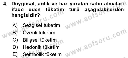 Tanıtım Ve Pazarlama Dersi 2025 - 2026 Yılı (Final) Dönem Sonu Sınav Soruları 4. Soru