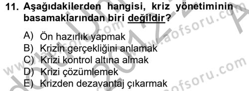 Pazarlama İletişimi Dersi 2012 - 2013 Yılı (Vize) Ara Sınav Soruları 11. Soru