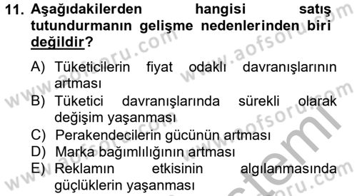 Pazarlama İletişimi Dersi 2012 - 2013 Yılı (Final) Dönem Sonu Sınav Soruları 11. Soru