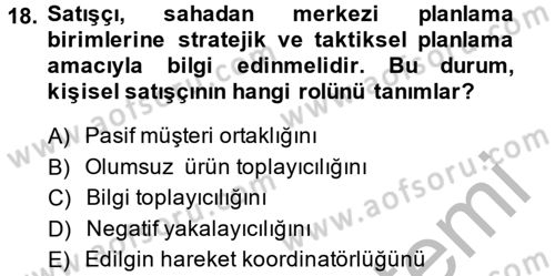 Pazarlama İletişimi Dersi 2013 - 2014 Yılı (Vize) Ara Sınav Soruları 18. Soru