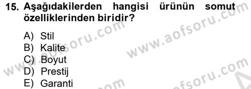 Pazarlama İletişimi Dersi 2013 - 2014 Yılı Tek Ders Sınavı 15. Soru