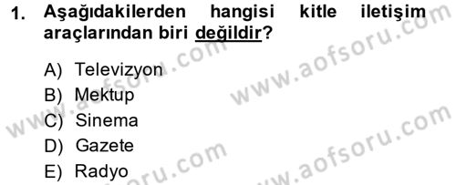 Pazarlama İletişimi Dersi 2014 - 2015 Yılı (Vize) Ara Sınav Soruları 1. Soru