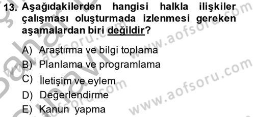 Pazarlama İletişimi Dersi 2014 - 2015 Yılı (Vize) Ara Sınav Soruları 13. Soru