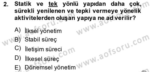 Pazarlama İletişimi Dersi 2014 - 2015 Yılı (Vize) Ara Sınav Soruları 2. Soru