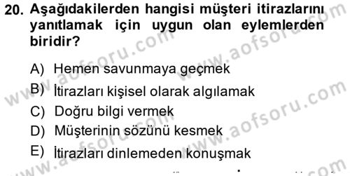 Pazarlama İletişimi Dersi 2014 - 2015 Yılı (Vize) Ara Sınav Soruları 20. Soru
