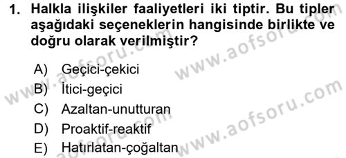 Pazarlama İletişimi Dersi 2015 - 2016 Yılı (Vize) Ara Sınav Soruları 1. Soru