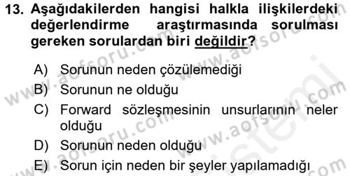 Pazarlama İletişimi Dersi 2015 - 2016 Yılı (Vize) Ara Sınav Soruları 13. Soru