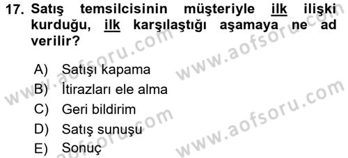 Pazarlama İletişimi Dersi 2015 - 2016 Yılı (Vize) Ara Sınav Soruları 17. Soru