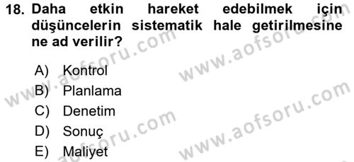 Pazarlama İletişimi Dersi 2015 - 2016 Yılı (Final) Dönem Sonu Sınav Soruları 18. Soru