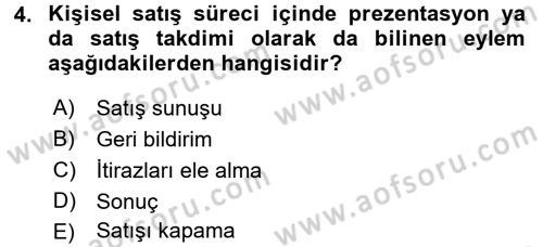 Pazarlama İletişimi Dersi 2015 - 2016 Yılı (Final) Dönem Sonu Sınav Soruları 4. Soru