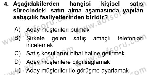 Pazarlama İletişimi Dersi 2016 - 2017 Yılı 3 Ders Sınav Soruları 4. Soru