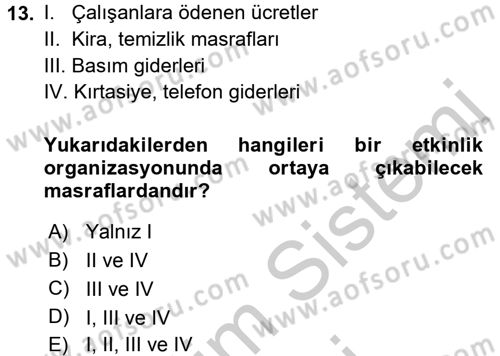 Pazarlama İletişimi Dersi 2016 - 2017 Yılı (Vize) Ara Sınav Soruları 13. Soru